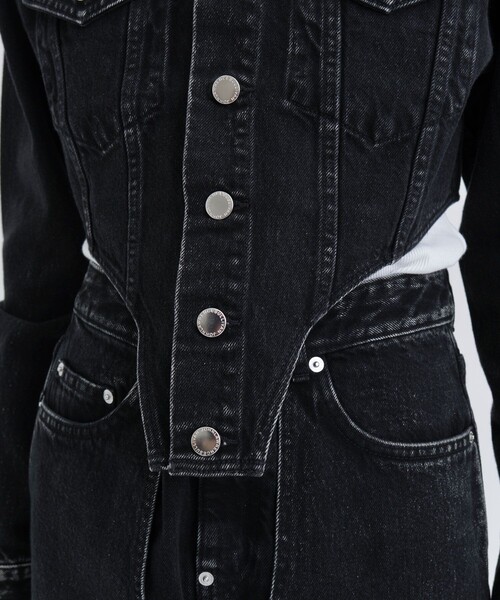 《12/3まで期間限定》【JOHN LAWRENCE SULLIVAN/ジョンローレンスサリバン】WASHED DENIM CUTTING JACKET/ウォッシュドデニムカッティングジャケット