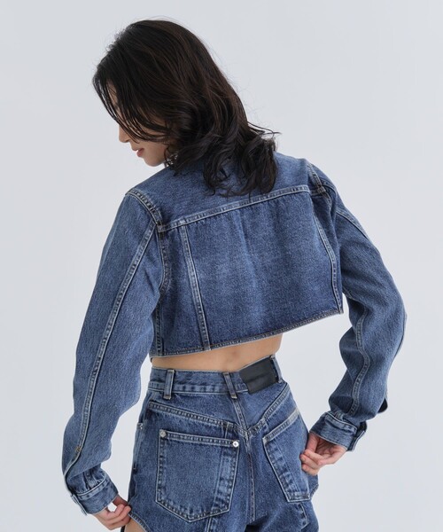 《12/3まで期間限定》【JOHN LAWRENCE SULLIVAN/ジョンローレンスサリバン】WASHED DENIM CUTTING JACKET/ウォッシュドデニムカッティングジャケット