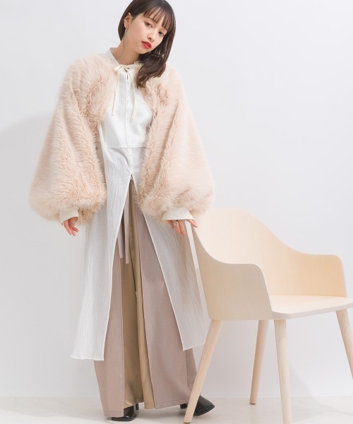 terrace（テラス）の「ショート丈 ファーボレロ（カーディガン/ボレロ