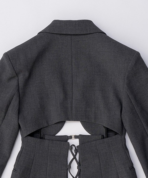 prank project ジャケット レース　シアー PRANK PROJECT｜レースアップジャケット / Lace-Up Jacket