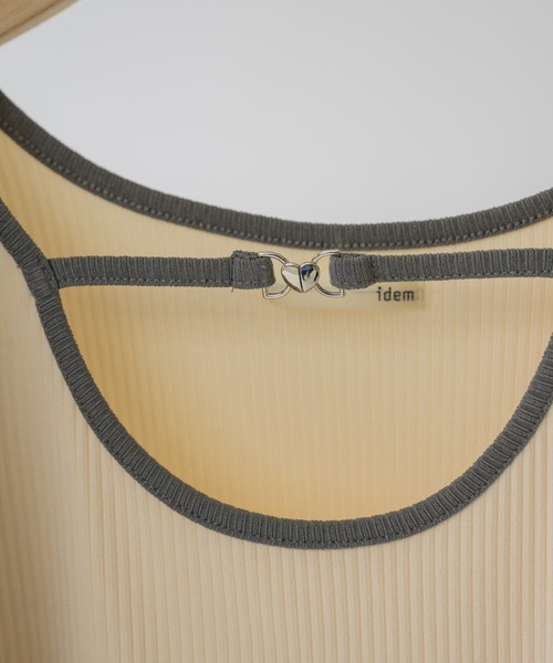 idem（イデム）の「2way heart metal tops/ロングスリーブリブトップス（Tシャツ/カットソー・レディース・グレー/アイボリー・FREE）」の21枚目の写真