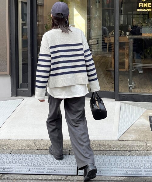 fredy emue（フレディエミュ）の「ハイネック袖スリットプルオーバーニット（ニット/セーター・レディース・レッド/ホワイト系その他/ブラック系その他/グレー系その他・38）」の19枚目の写真