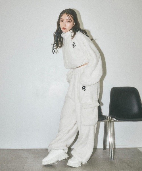 ANDGEEBEE（アンジービー）の「ボアブルゾンパンツセット（その他トップス・レディース・ブルー/ホワイト・FREE）」の17枚目の写真