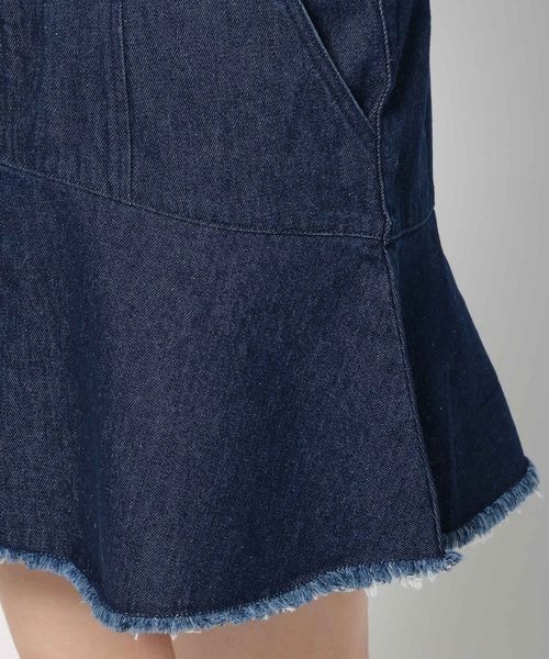 mysty woman（ミスティウーマン）の「フレアミディデニムスカート 996918（デニムスカート・レディース・ネイビー/ブルー/ブラック・FREE）」の14枚目の写真