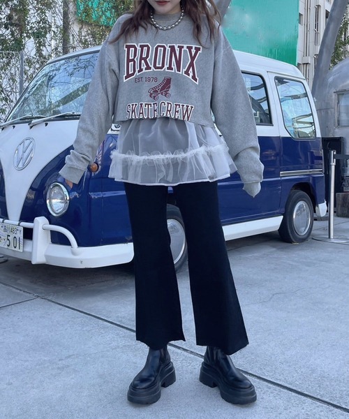 LOWRYS FARM(ローリーズファーム)の「CONE/フレアパンツ 991525(デニムパンツ・レディース・ブラック/ブルー/ブルー系その他・MEDIUM/LARGE)」の12枚目の写真