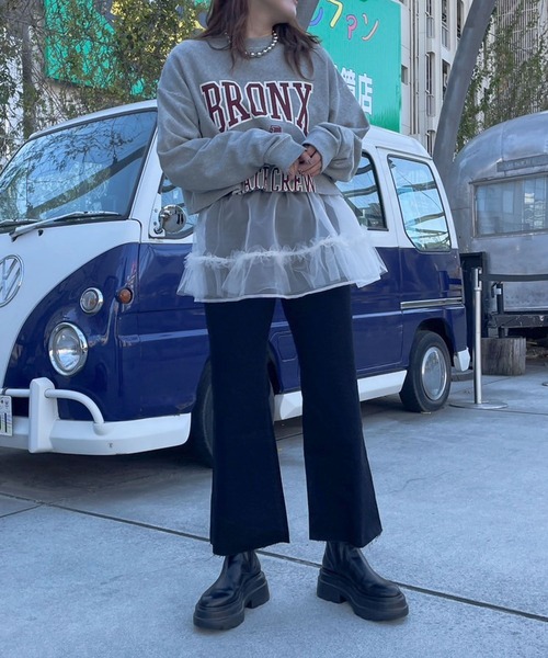 LOWRYS FARM(ローリーズファーム)の「CONE/フレアパンツ 991525(デニムパンツ・レディース・ブラック/ブルー/ブルー系その他・MEDIUM/LARGE)」の14枚目の写真