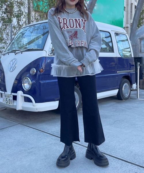 LOWRYS FARM(ローリーズファーム)の「CONE/フレアパンツ 991525(デニムパンツ・レディース・ブラック/ブルー/ブルー系その他・MEDIUM/LARGE)」の15枚目の写真