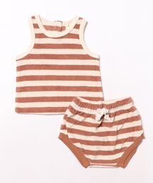 Quincy Mae（クインシーメイ）の「《Quincy Mae》TERRY TANK + SHORT SET | AMBER-STRIPE（その他ベビー用品）」