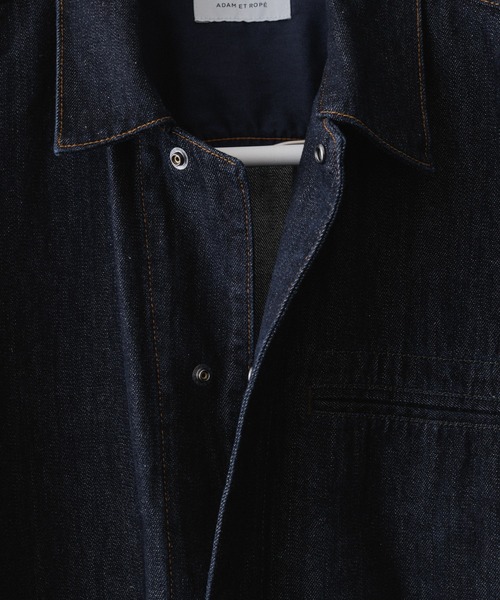 【未使用】ADAM ET ROPE' /リサイクルコットンデニム オールインワン ADAM ET ROPE'（アダムエロペ）の「リサイクル コットン デニム