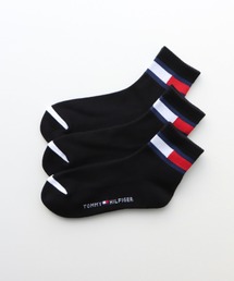 TOMMY HILFIGER | 【3足セット】TOMMY HILFIGER レディース メンズ 抗菌防臭 足底パイル フラッグ ショートソックス 93481521/92554021(ソックス/靴下)