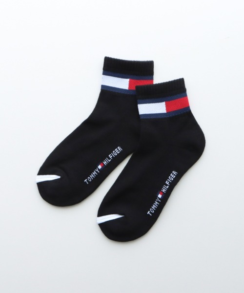 TOMMY HILFIGER(トミーヒルフィガー)の「【3足セット】TOMMY HILFIGER レディース メンズ 抗菌防臭 足底パイル フラッグ ショートソックス 93481521/92554021(ソックス/靴下・メンズ・その他3/ブラック/その他2・25~27cm/23~25cm)」の4枚目の写真