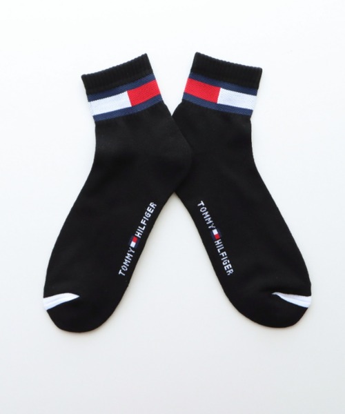 TOMMY HILFIGER(トミーヒルフィガー)の「【3足セット】TOMMY HILFIGER レディース メンズ 抗菌防臭 足底パイル フラッグ ショートソックス 93481521/92554021(ソックス/靴下・メンズ・その他3/ブラック/その他2・25~27cm/23~25cm)」の9枚目の写真