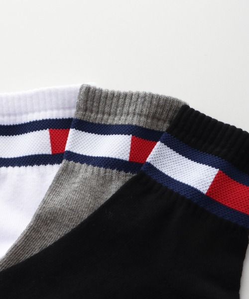 TOMMY HILFIGER(トミーヒルフィガー)の「【3足セット】TOMMY HILFIGER レディース メンズ 抗菌防臭 足底パイル フラッグ ショートソックス 93481521/92554021(ソックス/靴下・メンズ・その他3/ブラック/その他2・25~27cm/23~25cm)」の12枚目の写真