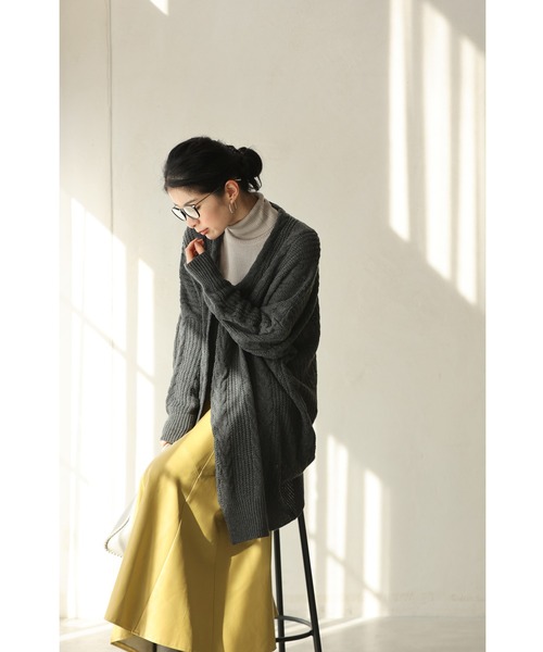 ヨーガンレールラミーカーディガン 美品【JURGEN LEHL】リブ編み