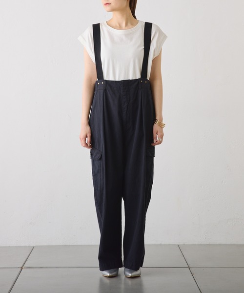 PUAL CE CIN（ピュアルセシン）の「サスペンダー付きカーゴパンツ（カーゴパンツ・レディース・ブラック/カーキ・FREE）」の17枚目の写真