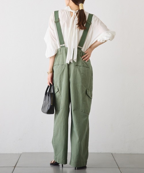 PUAL CE CIN（ピュアルセシン）の「サスペンダー付きカーゴパンツ（カーゴパンツ・レディース・ブラック/カーキ・FREE）」の6枚目の写真
