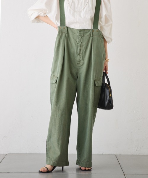 PUAL CE CIN（ピュアルセシン）の「サスペンダー付きカーゴパンツ（カーゴパンツ・レディース・ブラック/カーキ・FREE）」の7枚目の写真