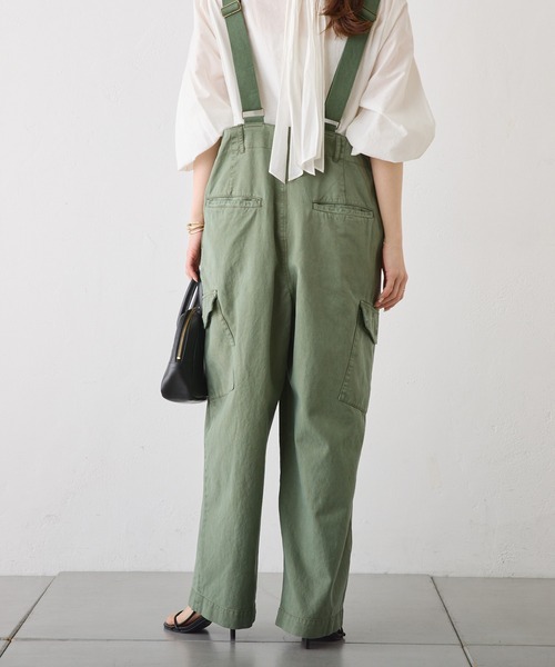 PUAL CE CIN（ピュアルセシン）の「サスペンダー付きカーゴパンツ（カーゴパンツ・レディース・ブラック/カーキ・FREE）」の10枚目の写真