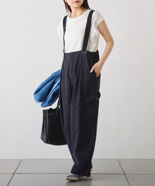 PUAL CE CIN（ピュアルセシン）の「サスペンダー付きカーゴパンツ（カーゴパンツ・レディース・ブラック/カーキ・FREE）」の15枚目の写真