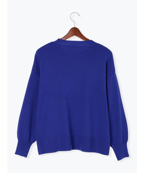 Te chichi TERRASSE(テチチテラス)の「総針クルーネックニット(ニット/セーター・レディース・オフホワイト/ブルー/オレンジ/ブラック・F)」の10枚目の写真