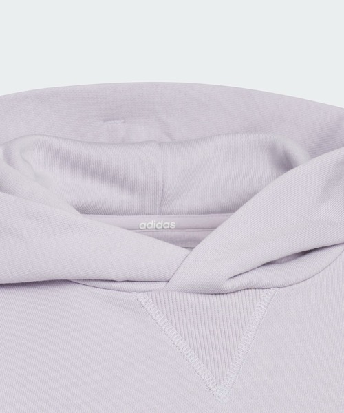 adidas（アディダス）の「エッセンシャルズ プラス ルーズフィット スリーストライプス フレンチテリー プルオーバーパーカー キッズ / アディダス adidas（パーカー・キッズ・グレー/ブラック/ブルー/パープル・110/120/130/140/150/160）」の22枚目の写真
