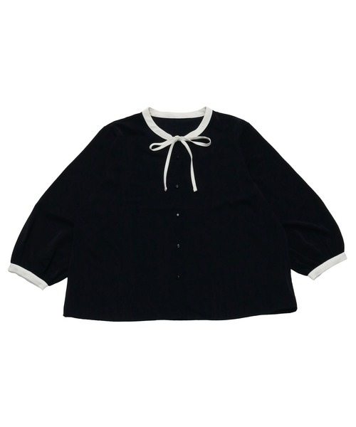 配色衿リボン 八分袖ブラウス（シャツ/ブラウス）｜TOKYO SHIRTS（トウキョウシャツ）