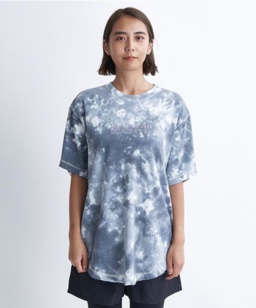 ROXY（ロキシー）の「LUSH MOUNTAIN/ロキシー半袖タイダイ総柄Tシャツ（Tシャツ/カットソー・レディース・オレンジ/グリーン/グレー・SMALL/MEDIUM/LARGE）」の9枚目の写真