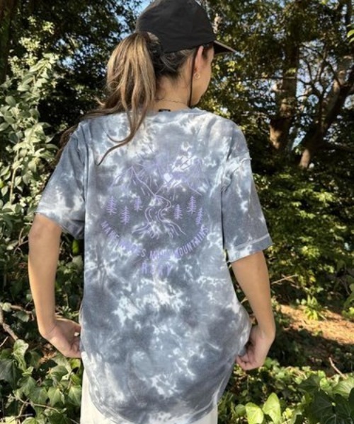ROXY（ロキシー）の「LUSH MOUNTAIN/ロキシー半袖タイダイ総柄Tシャツ（Tシャツ/カットソー・レディース・オレンジ/グリーン/グレー・SMALL/MEDIUM/LARGE）」の8枚目の写真
