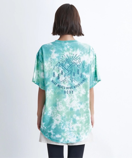 ROXY（ロキシー）の「LUSH MOUNTAIN/ロキシー半袖タイダイ総柄Tシャツ（Tシャツ/カットソー・レディース・オレンジ/グリーン/グレー・SMALL/MEDIUM/LARGE）」の19枚目の写真