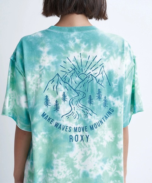 ROXY（ロキシー）の「LUSH MOUNTAIN/ロキシー半袖タイダイ総柄Tシャツ（Tシャツ/カットソー・レディース・オレンジ/グリーン/グレー・SMALL/MEDIUM/LARGE）」の21枚目の写真