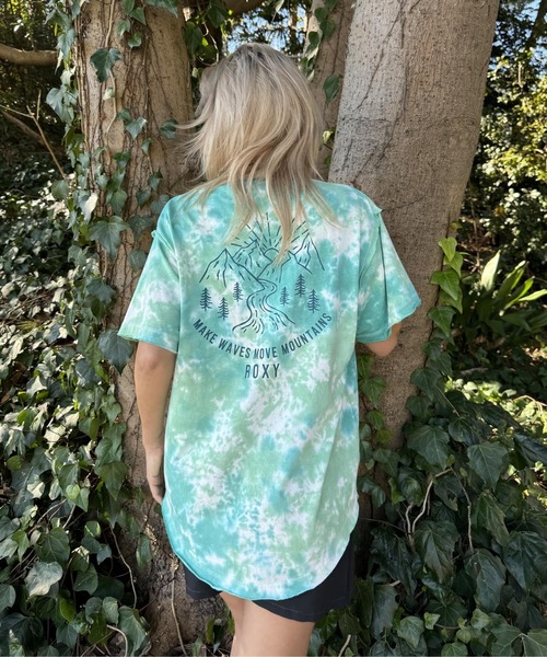 ROXY（ロキシー）の「LUSH MOUNTAIN/ロキシー半袖タイダイ総柄Tシャツ（Tシャツ/カットソー・レディース・オレンジ/グリーン/グレー・SMALL/MEDIUM/LARGE）」の13枚目の写真