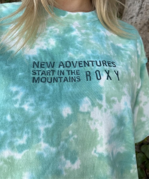 ROXY（ロキシー）の「LUSH MOUNTAIN/ロキシー半袖タイダイ総柄Tシャツ（Tシャツ/カットソー・レディース・オレンジ/グリーン/グレー・SMALL/MEDIUM/LARGE）」の17枚目の写真
