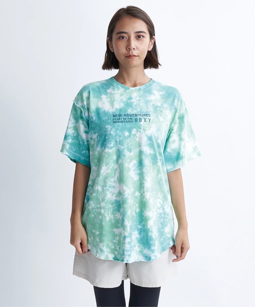 ROXY（ロキシー）の「LUSH MOUNTAIN/ロキシー半袖タイダイ総柄Tシャツ（Tシャツ/カットソー・レディース・オレンジ/グリーン/グレー・SMALL/MEDIUM/LARGE）」の18枚目の写真