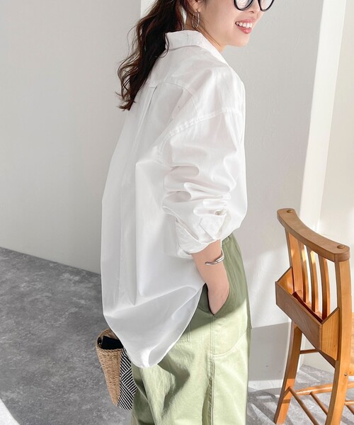 fredy emue（フレディエミュ）の「FR刺繍オックスルーズシャツ（シャツ/ブラウス・レディース・オレンジ/サックスブルー/オフホワイト/ベビーピンク/ライトグリーン・38）」の13枚目の写真