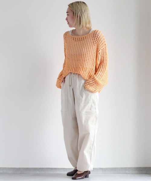 cepo(セポ)の「スリットイージードロストパンツ(その他パンツ・レディース・オリーブ/ブラック/オフホワイト・M)」の4枚目の写真