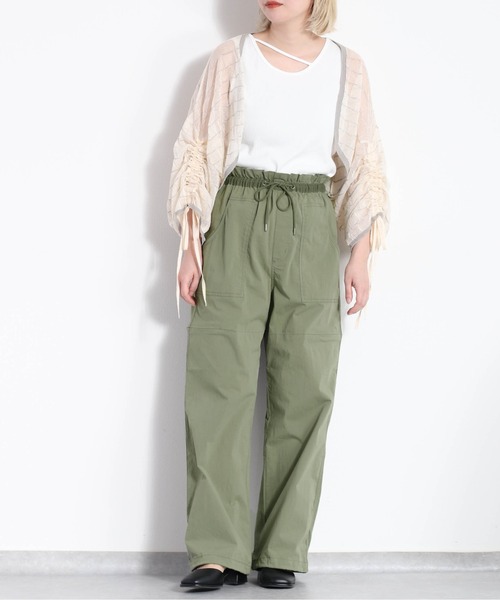 cepo(セポ)の「スリットイージードロストパンツ(その他パンツ・レディース・オリーブ/ブラック/オフホワイト・M)」の8枚目の写真