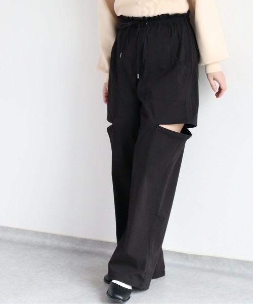 cepo(セポ)の「スリットイージードロストパンツ(その他パンツ・レディース・オリーブ/ブラック/オフホワイト・M)」の6枚目の写真