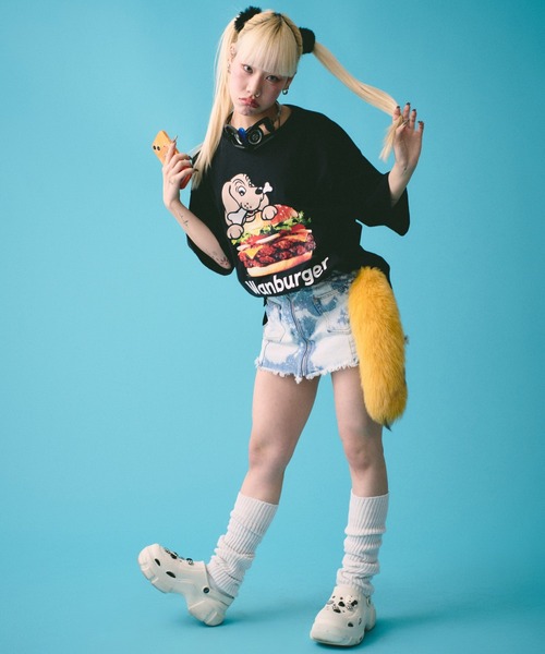 GALFY（ガルフィー）の「GALFY-ハイカロリー Tee（Tシャツ/カットソー・メンズ・イエロー/ホワイト/ブラック・L/XL）」の7枚目の写真