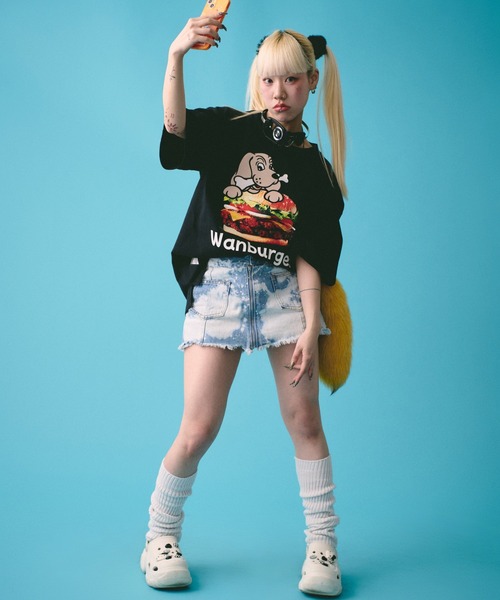 GALFY（ガルフィー）の「GALFY-ハイカロリー Tee（Tシャツ/カットソー・メンズ・イエロー/ホワイト/ブラック・L/XL）」の8枚目の写真