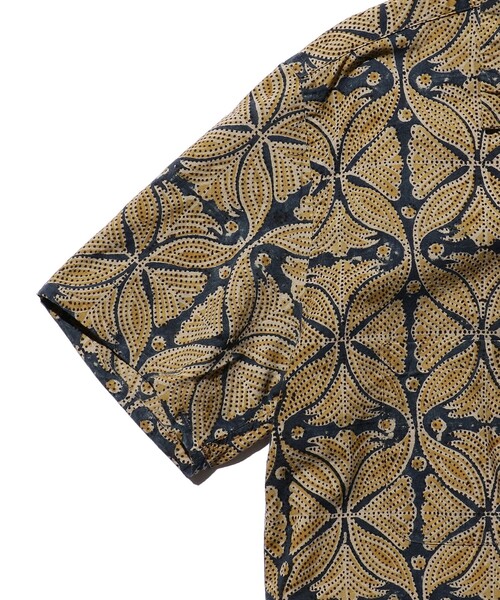 BEAMS PLUS（ビームスプラス）の「BEAMS PLUS / ブロックプリント ショートスリーブ オープンカラー シャツ（シャツ/ブラウス・メンズ・ブルー/カーキ/レッド系・S/M/L/XL）」の17枚目の写真