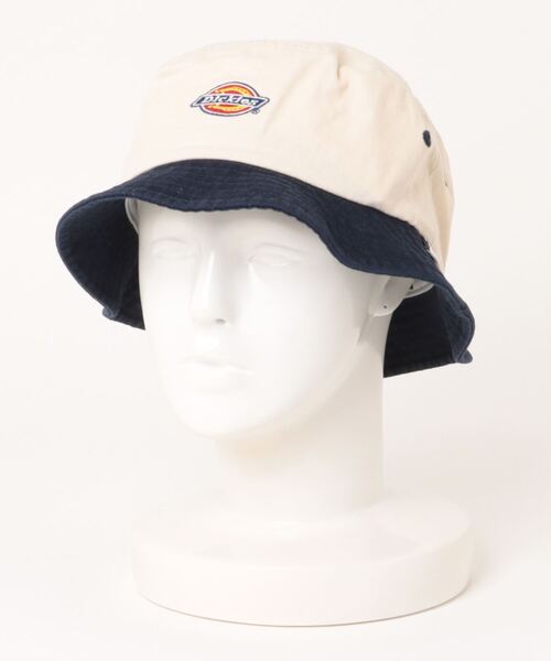 Dickies(ディッキーズ)の「DICKIES/ディッキーズ EX ICON TWO TONE BUCKET HAT(ハット・メンズ・ブラック/ベージュ/ホワイト/モスグリーン・57~59cm)」の2枚目の写真