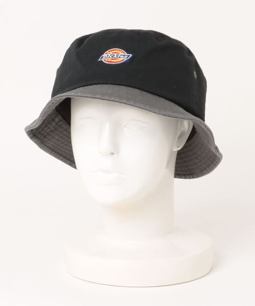 Dickies(ディッキーズ)の「DICKIES/ディッキーズ EX ICON TWO TONE BUCKET HAT(ハット・メンズ・ブラック/ベージュ/ホワイト/モスグリーン・57~59cm)」の1枚目の写真