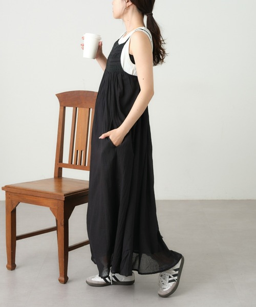 CIAOPANIC TYPY(チャオパニックティピー)の「【india】ガーゼレースアメスリ見えキャミワンピース(ワンピース・レディース・ブラック/アイボリー/カーキ/レッド・ONE SIZE)」の18枚目の写真
