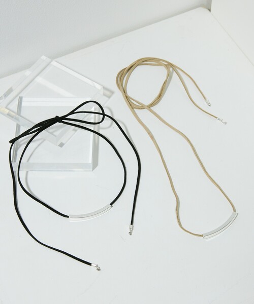 Firsthand（ファーストハンド）の「Firsthand/ファーストハンド CORD NECKLACE / コードネックレス バー（ネックレス・レディース・ブラック/ベージュ・FREE）」の7枚目の写真