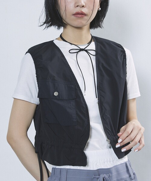 Firsthand（ファーストハンド）の「Firsthand/ファーストハンド CORD NECKLACE / コードネックレス バー（ネックレス・レディース・ブラック/ベージュ・FREE）」の8枚目の写真