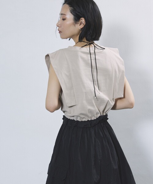 Firsthand（ファーストハンド）の「Firsthand/ファーストハンド CORD NECKLACE / コードネックレス バー（ネックレス・レディース・ブラック/ベージュ・FREE）」の10枚目の写真