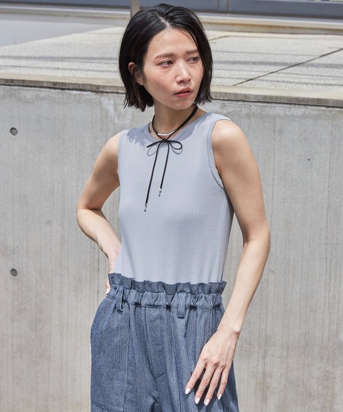 Firsthand（ファーストハンド）の「Firsthand/ファーストハンド CORD NECKLACE / コードネックレス バー（ネックレス・レディース・ブラック/ベージュ・FREE）」の16枚目の写真