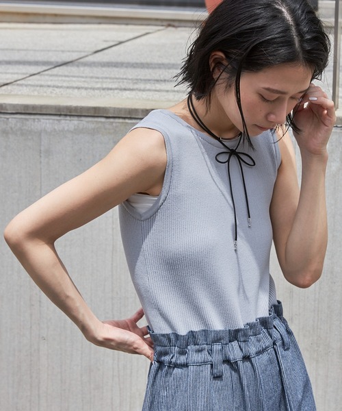 Firsthand（ファーストハンド）の「Firsthand/ファーストハンド CORD NECKLACE / コードネックレス バー（ネックレス・レディース・ブラック/ベージュ・FREE）」の18枚目の写真