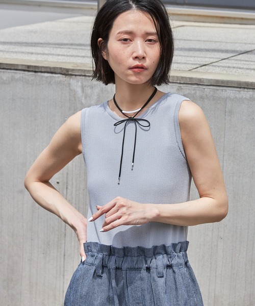 Firsthand（ファーストハンド）の「Firsthand/ファーストハンド CORD NECKLACE / コードネックレス バー（ネックレス・レディース・ブラック/ベージュ・FREE）」の19枚目の写真