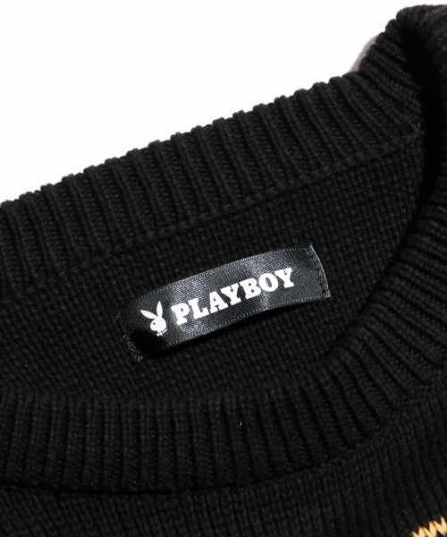 PLAYBOY（プレイボーイ）の「PLAYBOY / プレイボーイ 80S PLAYBOY CREW SWEATER ジャガード クルーネックセーター（ニット/セーター・メンズ・ブラック/ホワイト・MEDIUM/LARGE）」の15枚目の写真